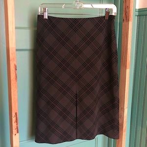 A-line skirt, gray plaid, size 4